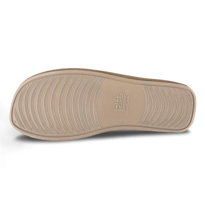 Isotoner® Ladies Real Suede Mule With Water Repellency Sand Extra Image 5